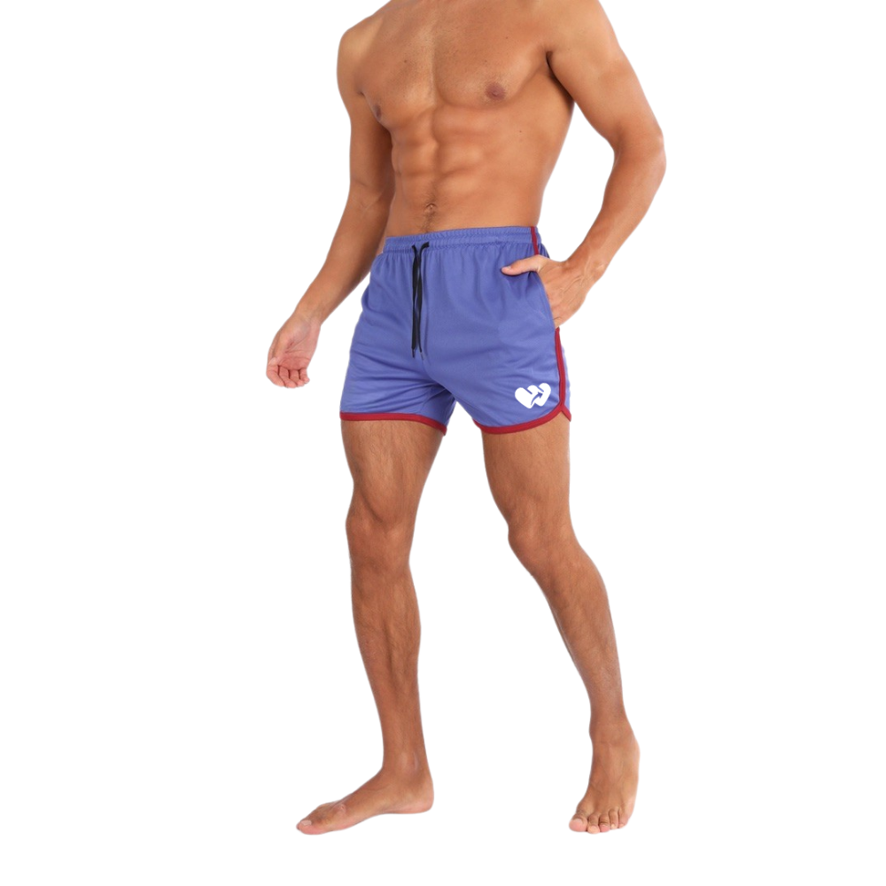 Top Spot Apparel Men's 3.5"-4.5" Inseam Retro Athletic Workout Shorts with Pockets for Bodybuilding, Training, Running