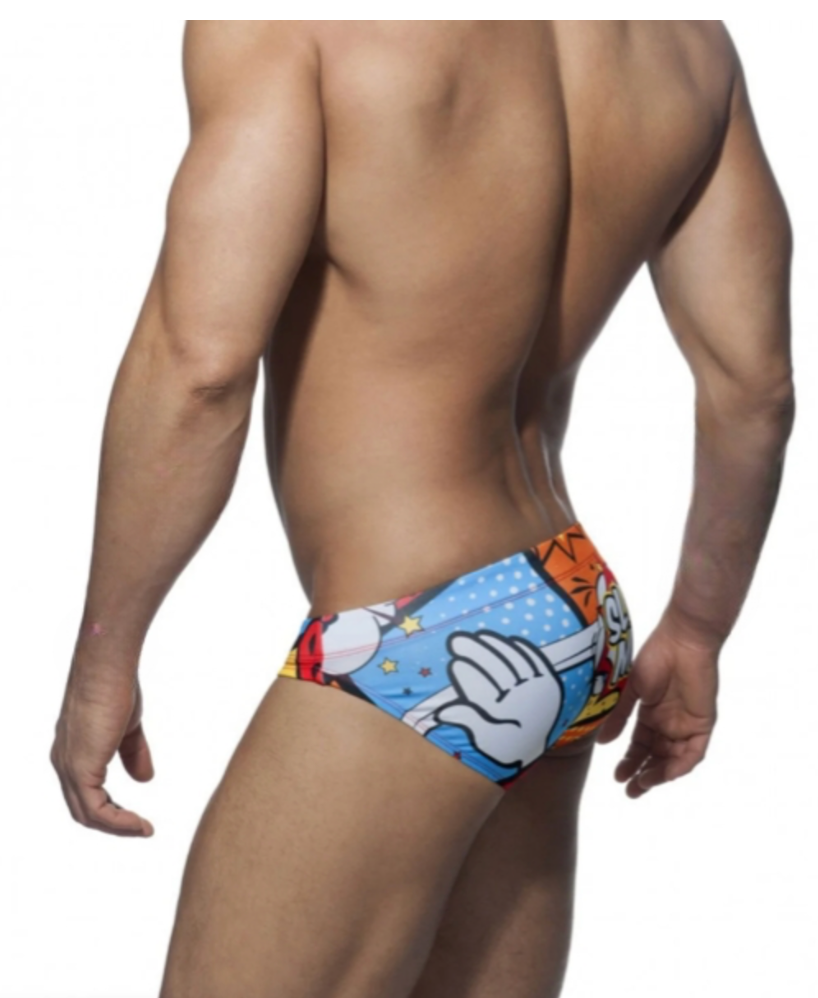 Men's WTF Naughty Comic Enhancing Swim Briefs