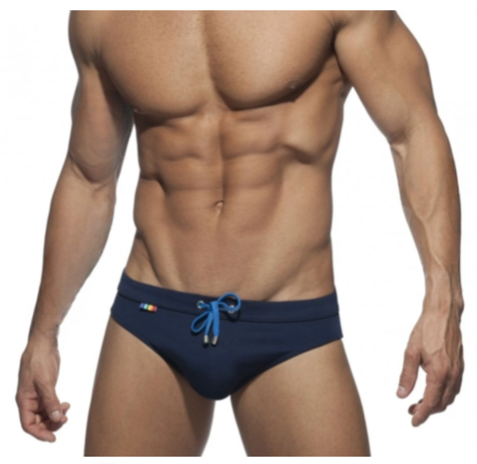 Men's Rainbow Back Pocket Swim Briefs