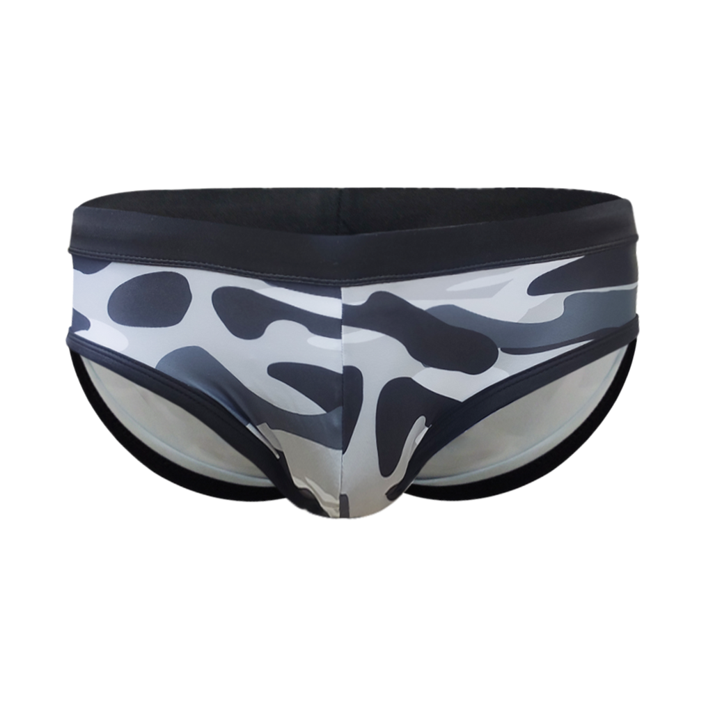 Men's Camouflage Flattering Fit Swim Briefs