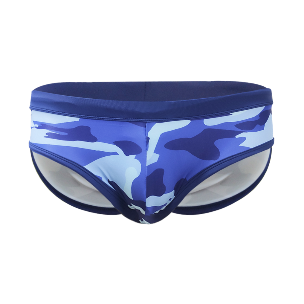 Men's Camouflage Flattering Fit Swim Briefs