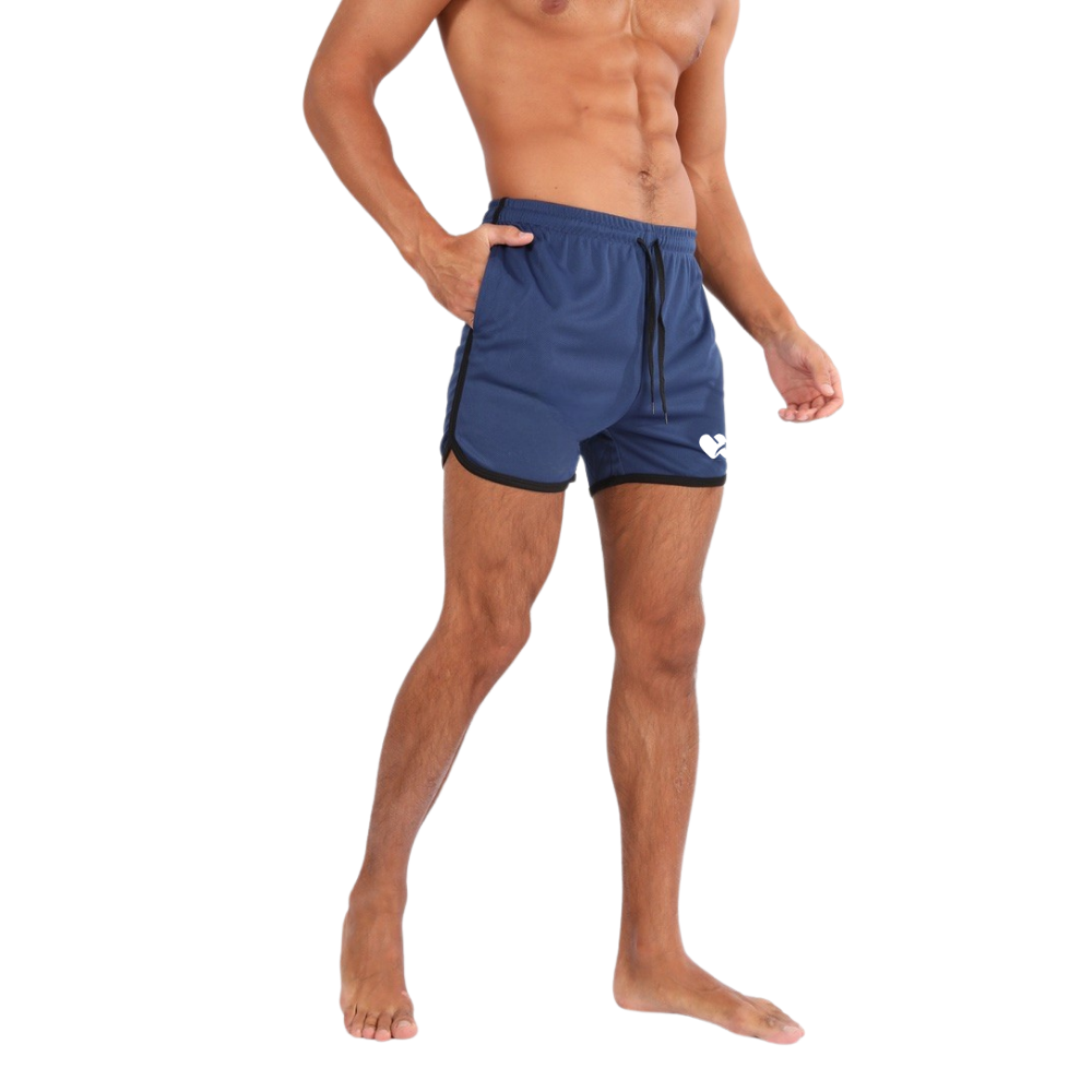 Top Spot Apparel Men's 3.5"-4.5" Inseam Retro Athletic Workout Shorts with Pockets for Bodybuilding, Training, Running