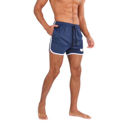 Top Spot Apparel Men's 3.5"-4.5" Inseam Retro Athletic Workout Shorts with Pockets for Bodybuilding, Training, Running