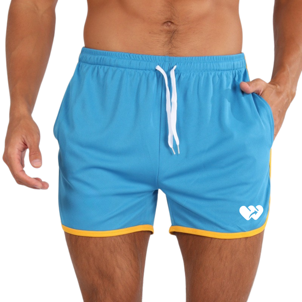 Top Spot Apparel Men's 3.5"-4.5" Inseam Retro Athletic Workout Shorts with Pockets for Bodybuilding, Training, Running