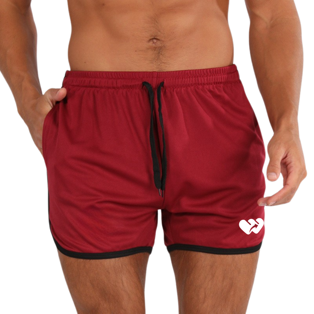 Top Spot Apparel Men's 3.5"-4.5" Inseam Retro Athletic Workout Shorts with Pockets for Bodybuilding, Training, Running