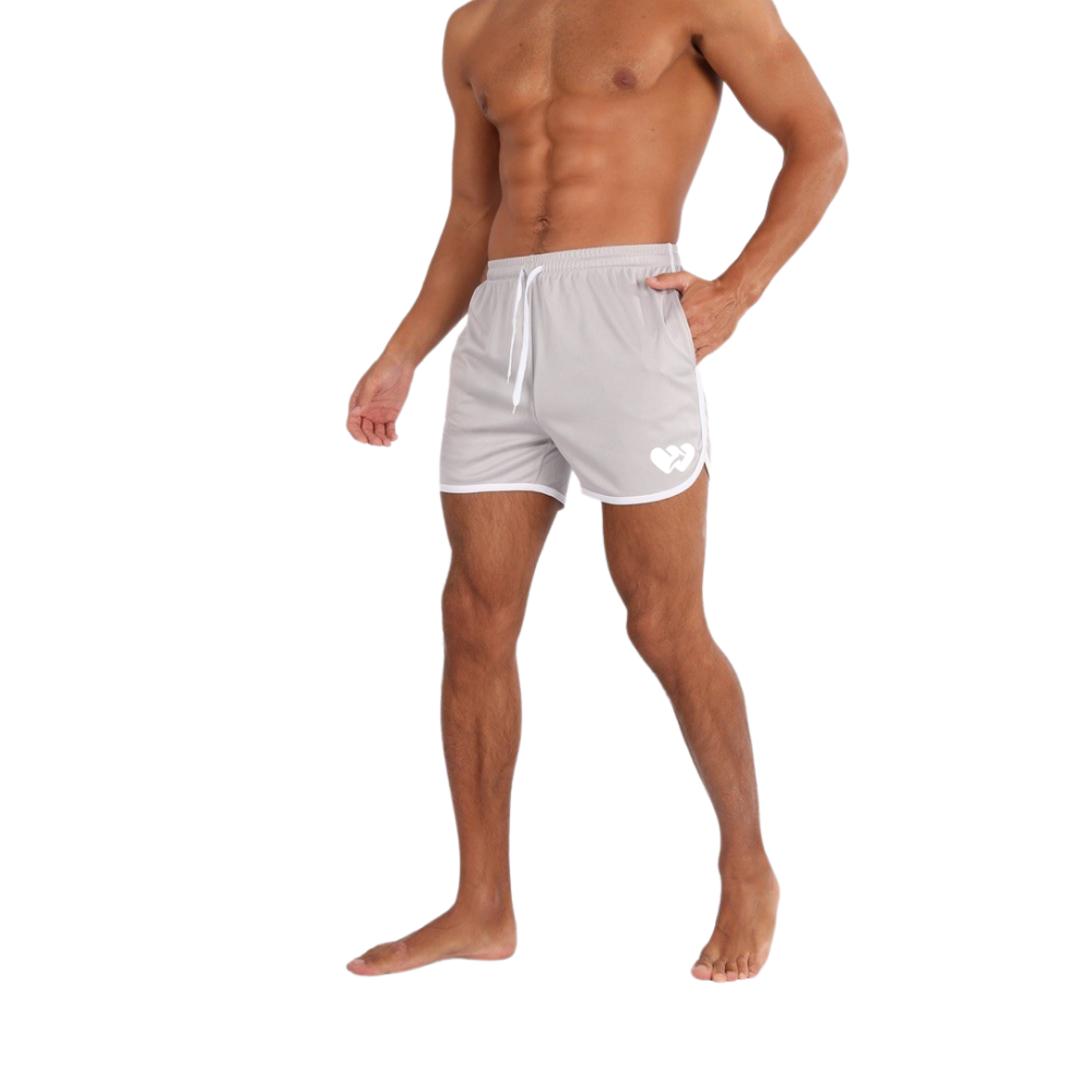 Top Spot Apparel Men's 3.5"-4.5" Inseam Retro Athletic Workout Shorts with Pockets for Bodybuilding, Training, Running