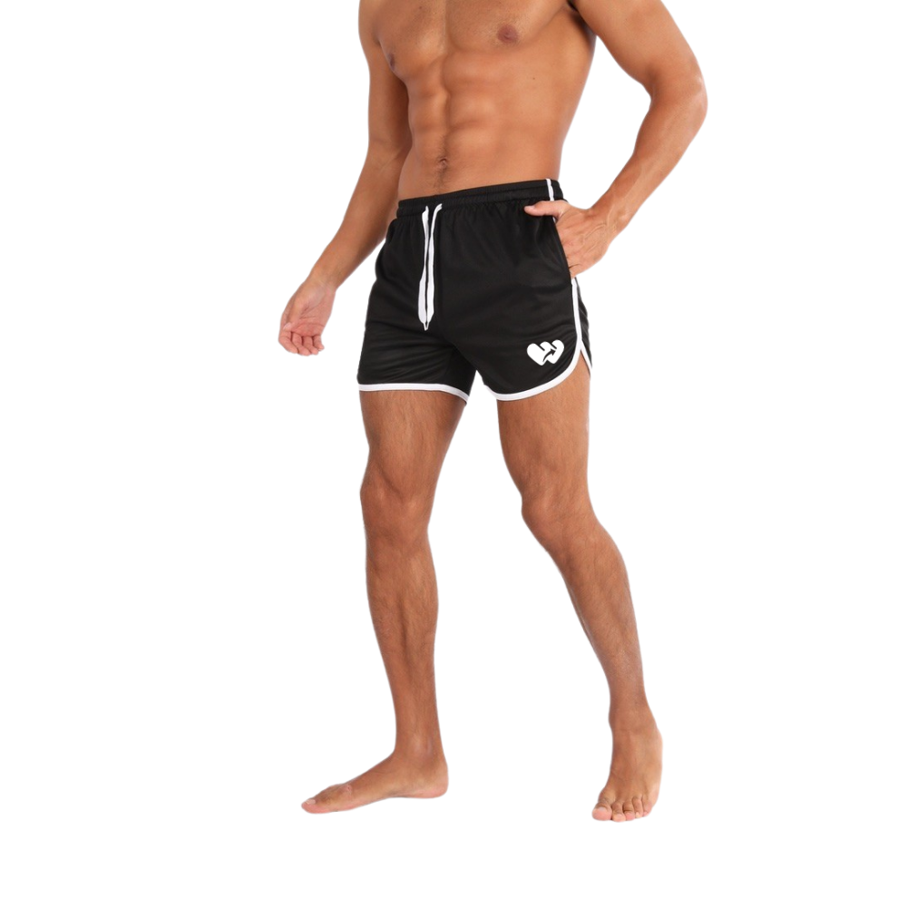 Top Spot Apparel Men's 3.5"-4.5" Inseam Retro Athletic Workout Shorts with Pockets for Bodybuilding, Training, Running