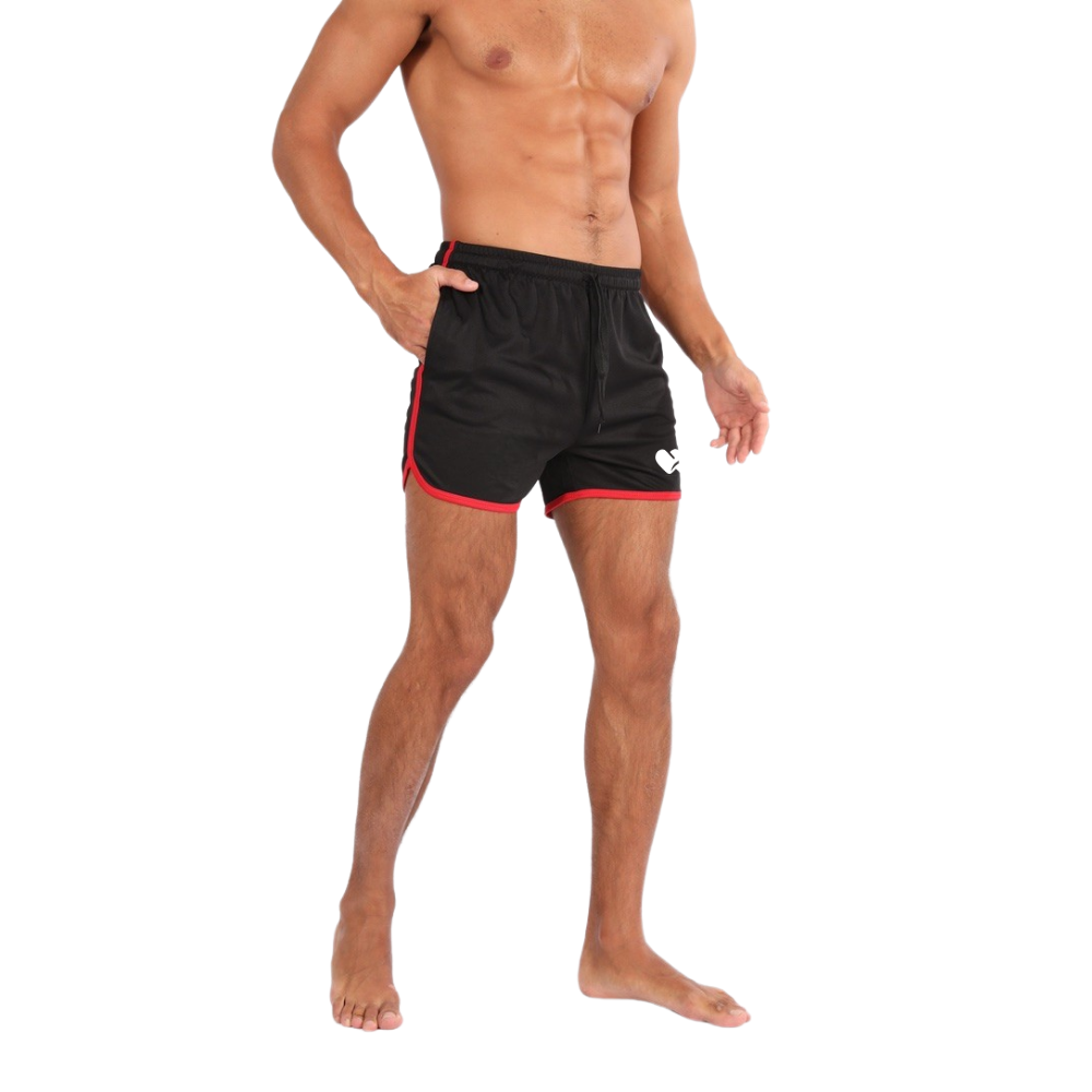 Top Spot Apparel Men's 3.5"-4.5" Inseam Retro Athletic Workout Shorts with Pockets for Bodybuilding, Training, Running