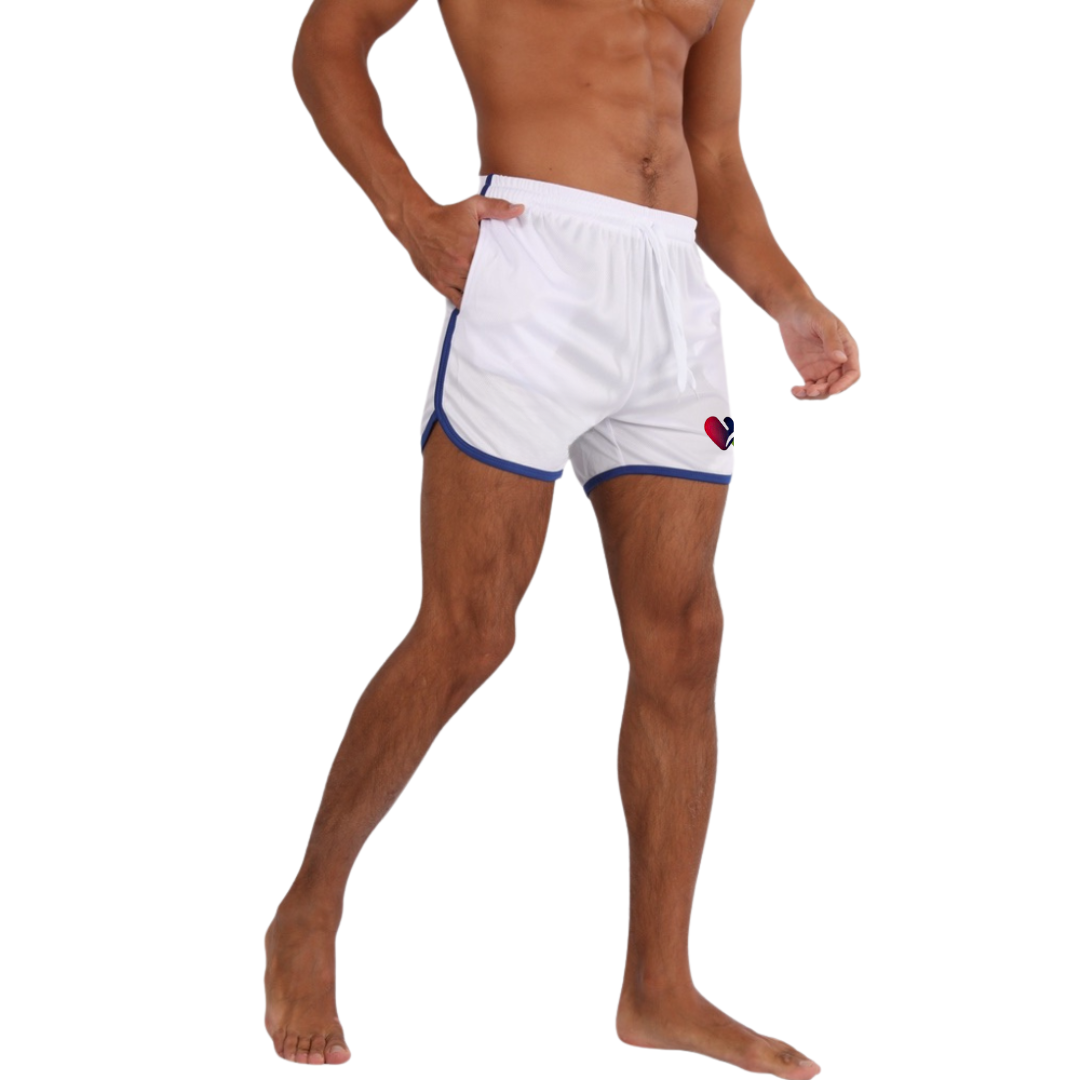 Top Spot Apparel Men's 3.5"-4.5" Inseam Retro Athletic Workout Shorts with Pockets for Bodybuilding, Training, Running