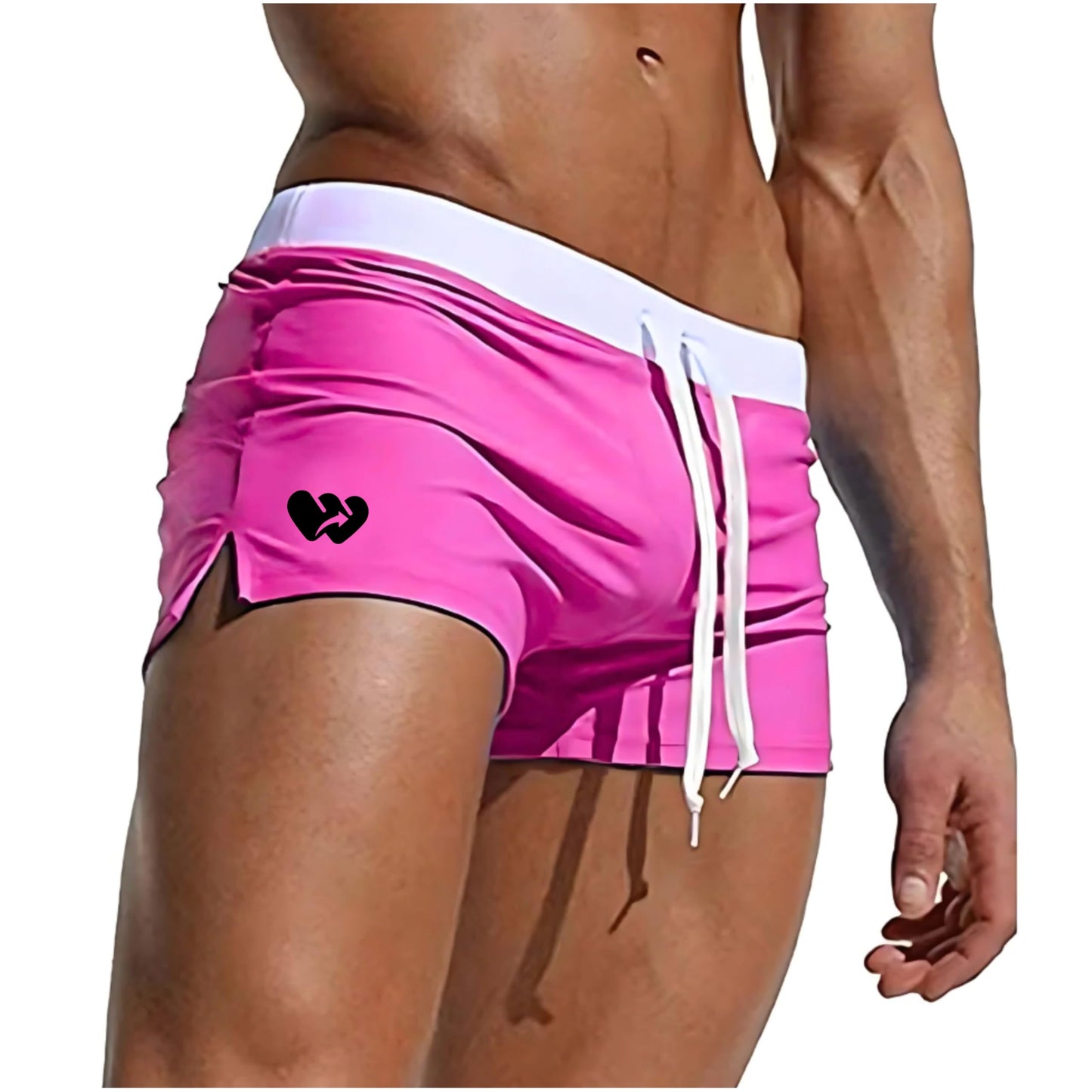 Men's Square Cut Swim Trunks and Drag Suit, Back Pocket