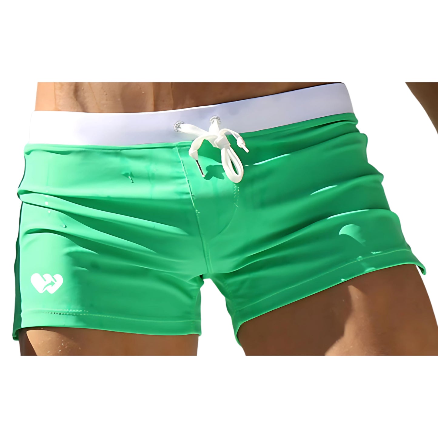 Men's Square Cut Swim Trunks and Drag Suit, Back Pocket
