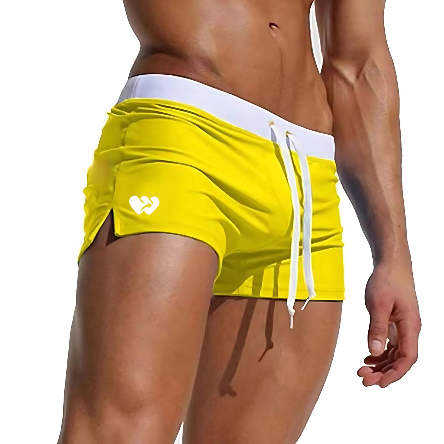Men's Square Cut Swim Trunks and Drag Suit, Back Pocket