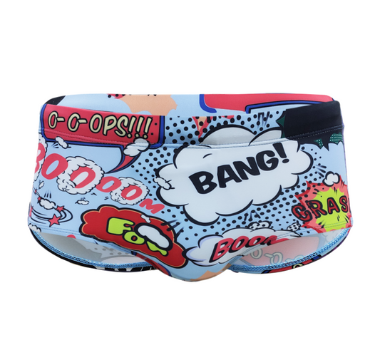 Men's Swim Trunks Bang Comic Swimsuit