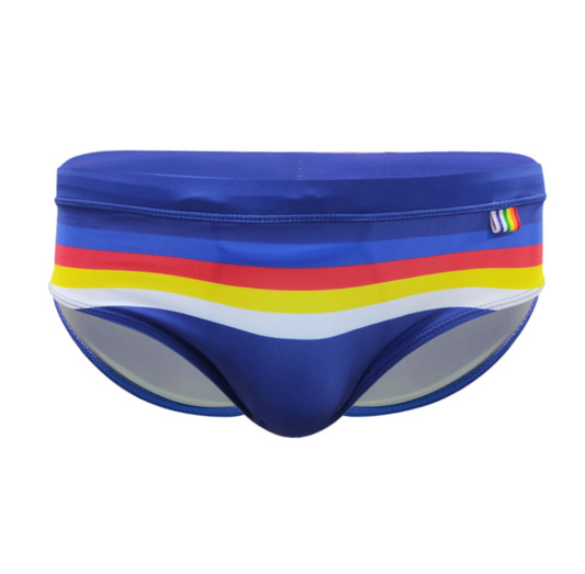 Men's Striped Swim Briefs